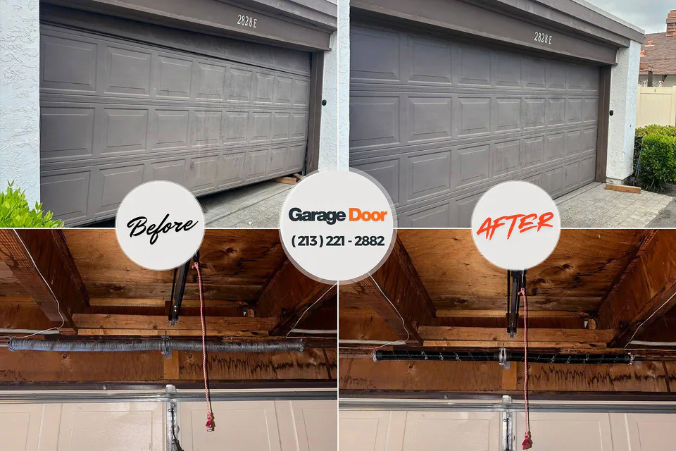 Before and after: garage door repair Rising Sun-Lebanon, DE